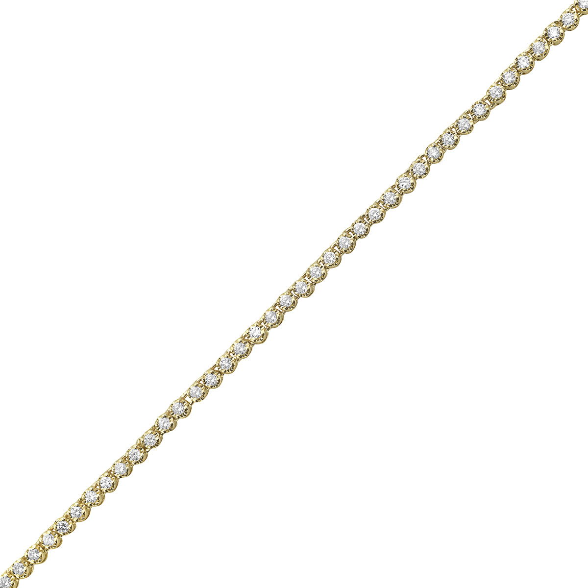 14K Yellow Gold Jamie Tennis Necklace, 1.96ct
