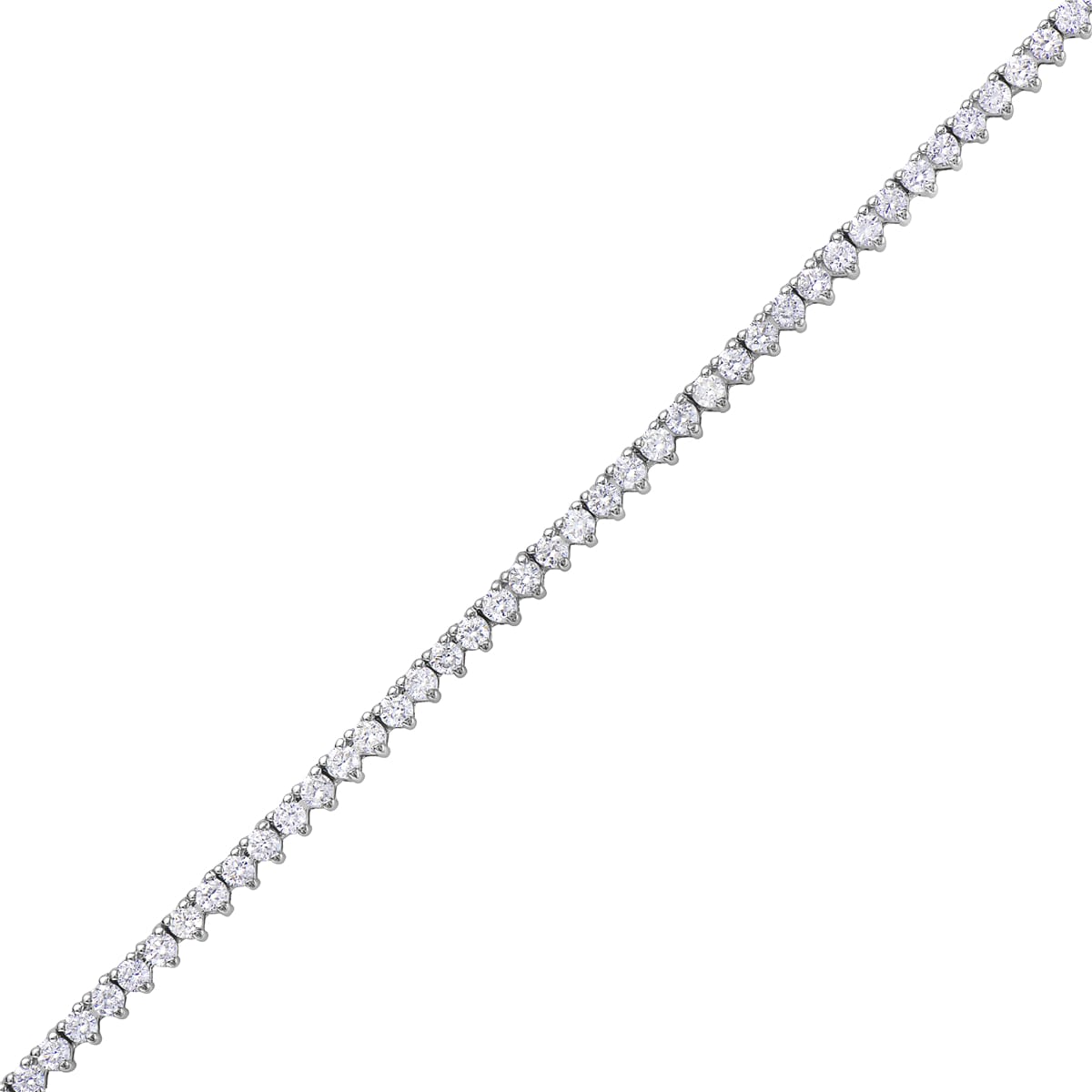14K White Gold Diamond Necklace, 3.07ct