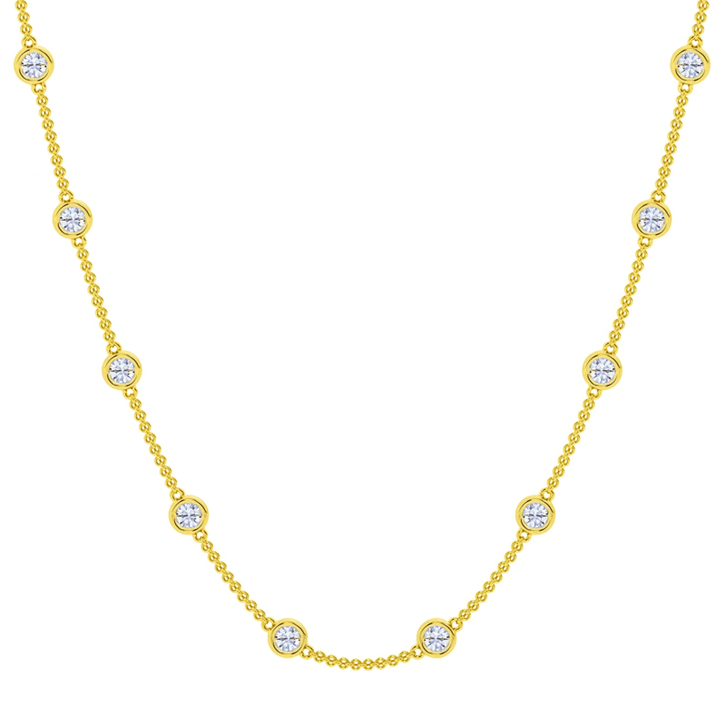 AN154157Y - Necklace 14KY 38RD-1.36CT