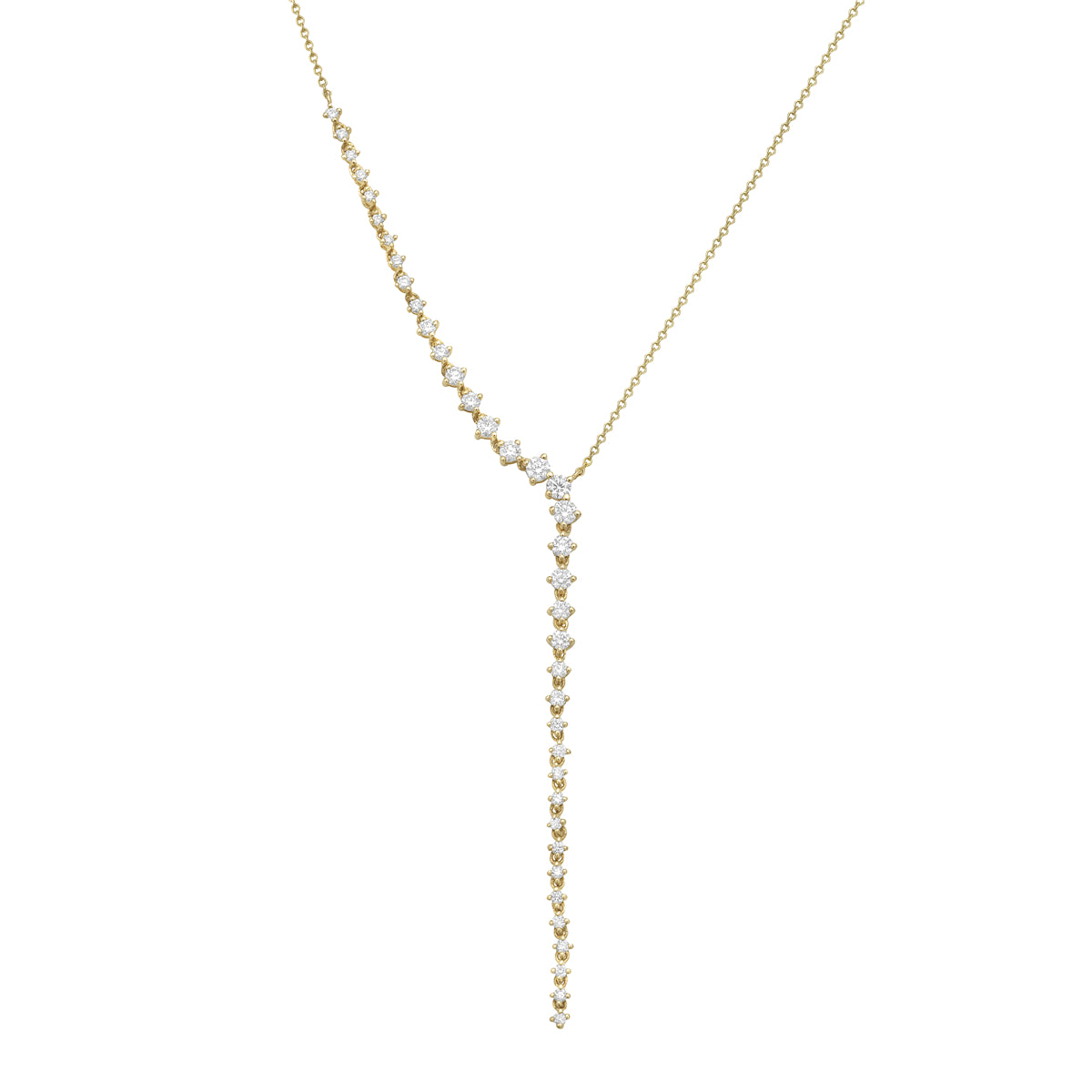 AN155545Y - Necklace 14KY/2.1G 38RD-0.84CT