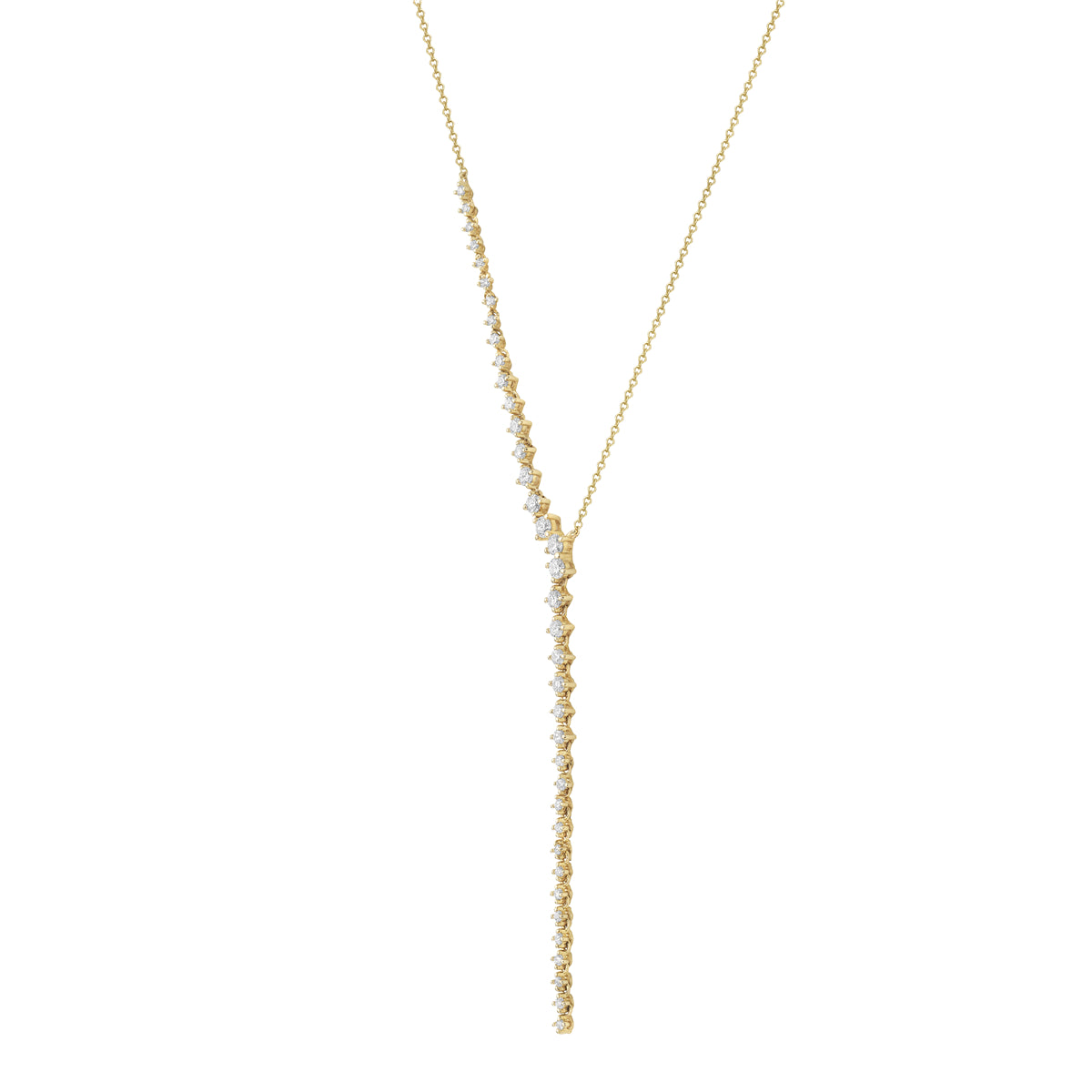 14K Yellow Gold Diamond Necklace, 0.84ct