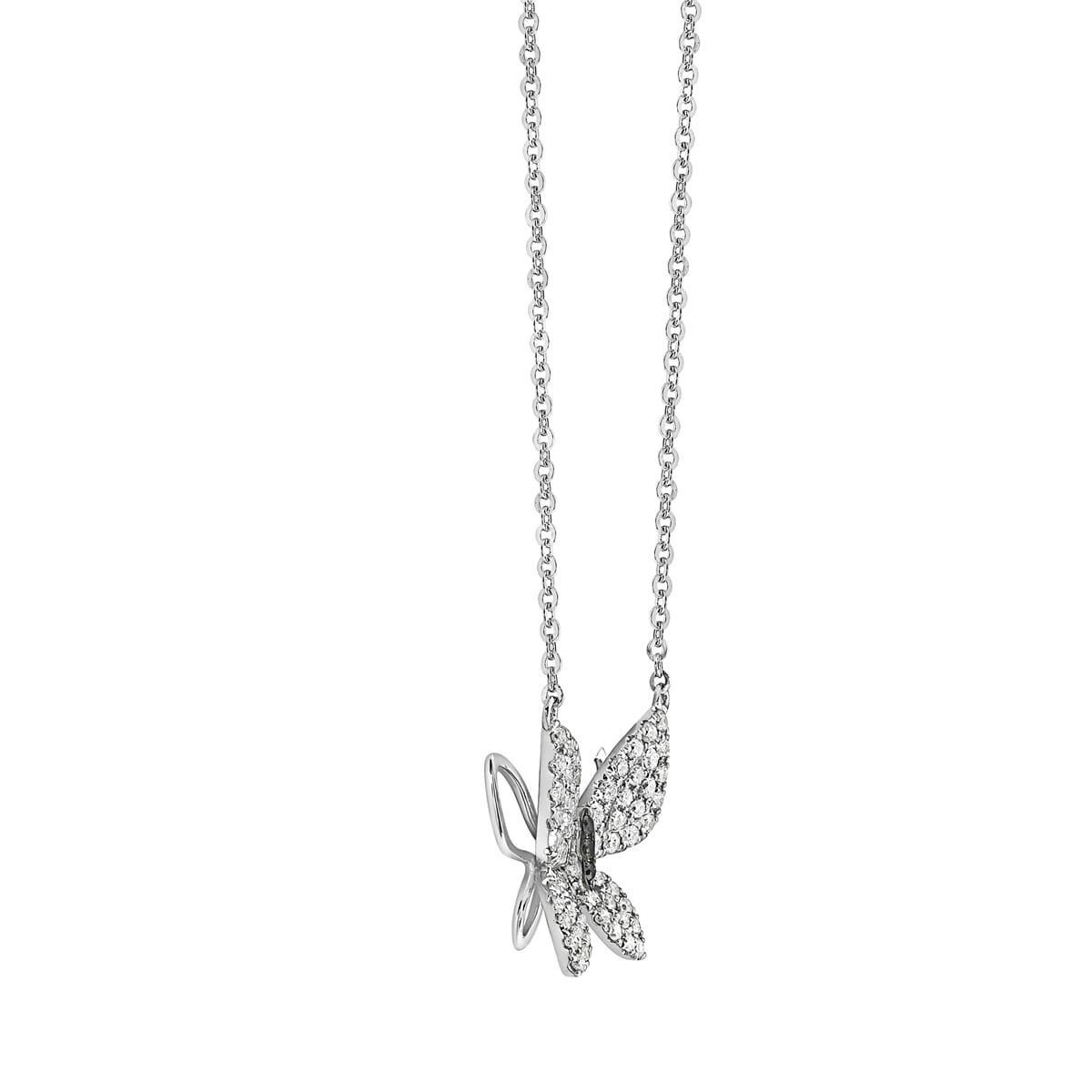 14K White Gold Diamond Pendant, 0.56ct