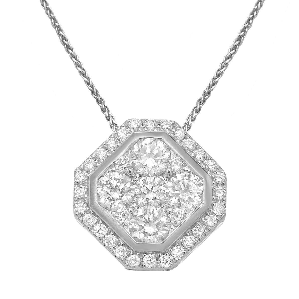 AP155076 - Pendant 14KW/1.3G 5RD-0.58CT 32RD-0.17CT
