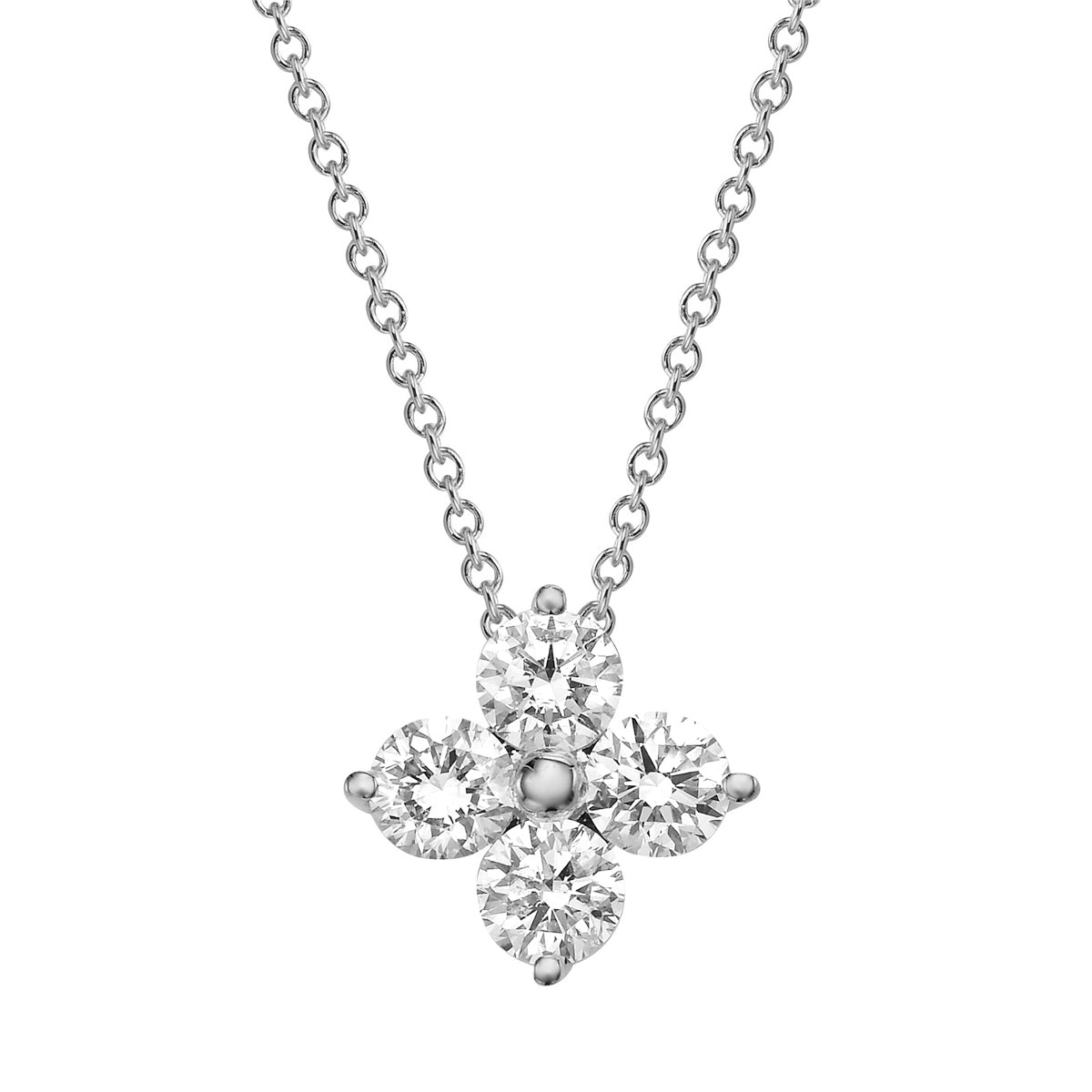 AP155706 - Necklace 14KW/0.5G 4RD-0.52CT w/Chain
