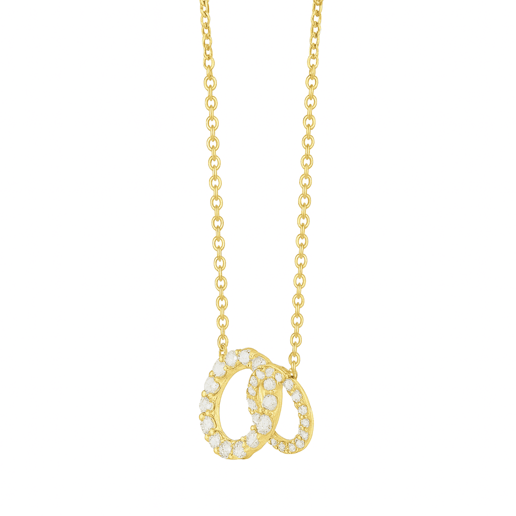 14K Yellow Gold Diamond Pendant, 0.81ct