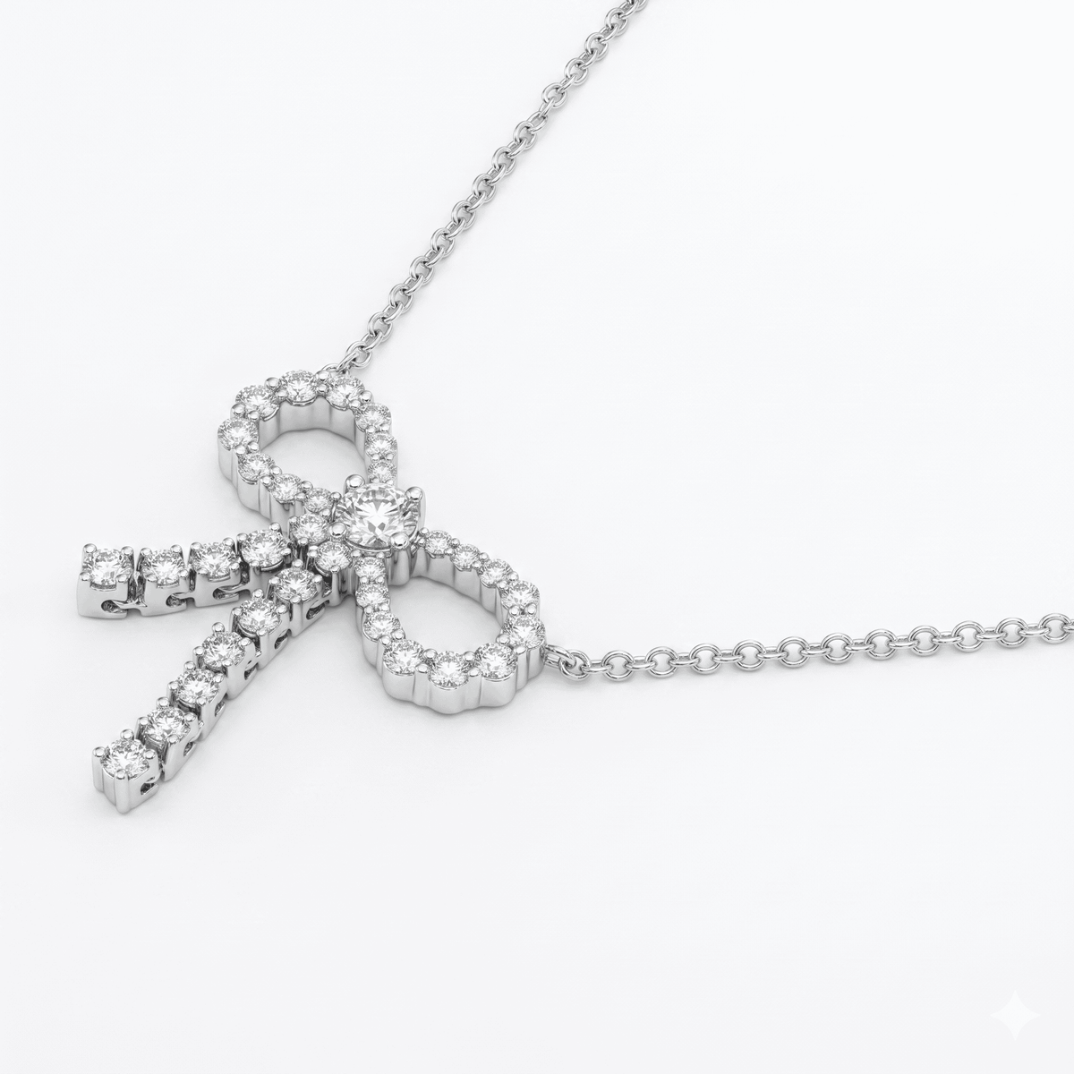 AP156277B - Necklace 14KW/4G 1RD-0.08CT 33RD-0.34CT