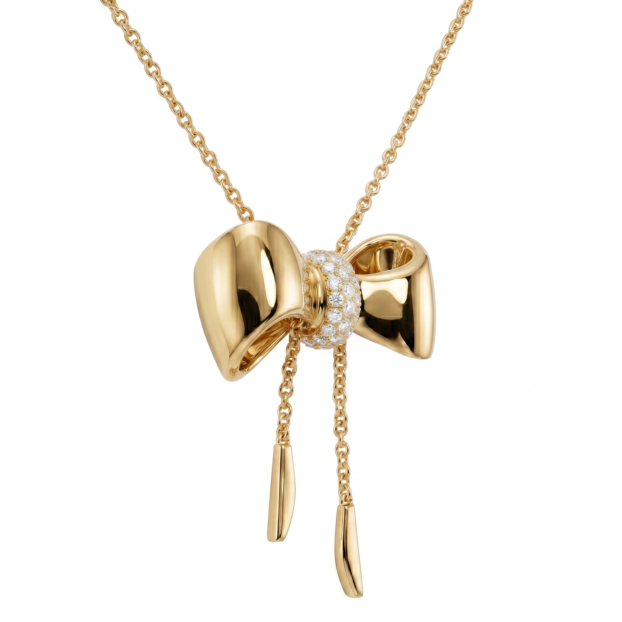 AP156971Y - Necklace 14KY/5.1G 25RD-0.16CT