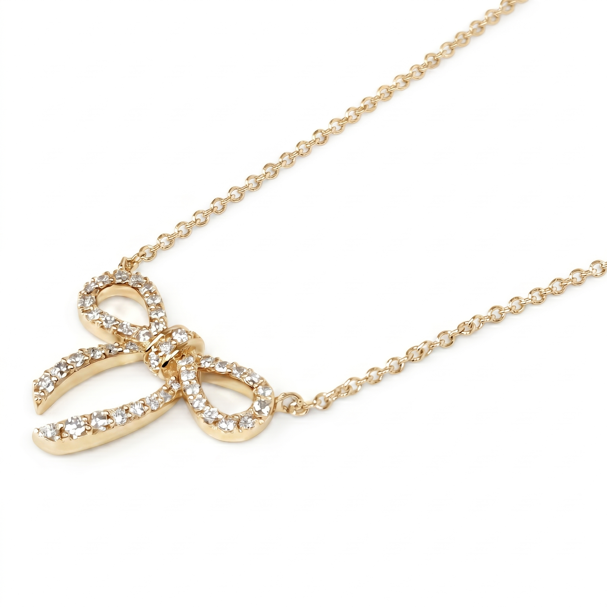 AP156974Y - Necklace 14KY/2.6G 44RD-0.22CT