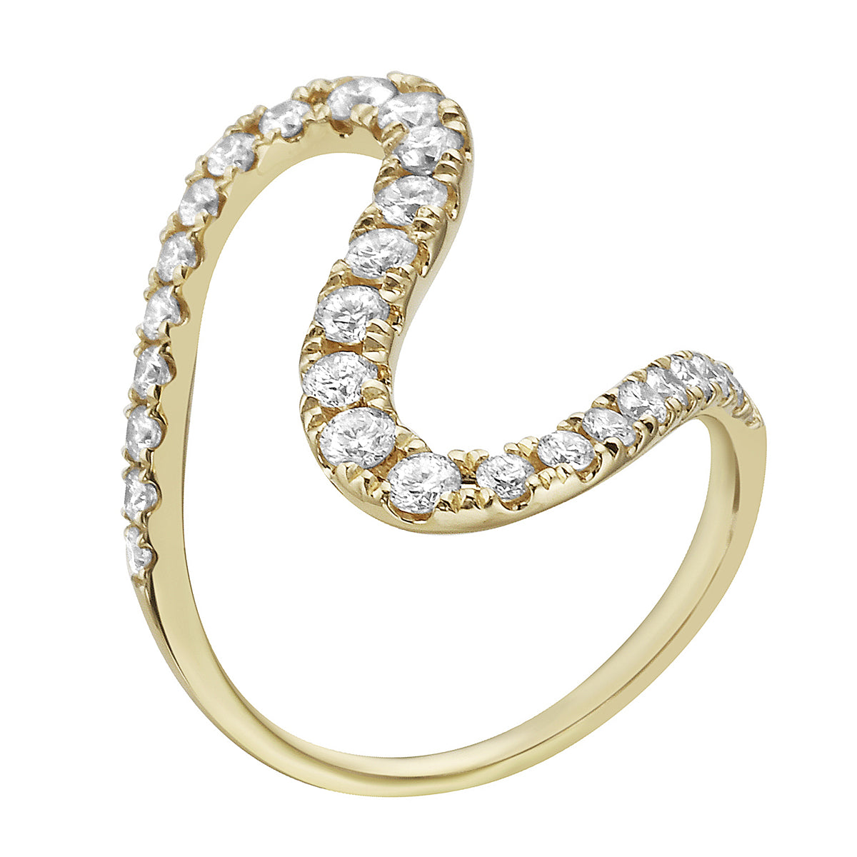 18K Yellow Gold Diamond Ring, 0.79ct