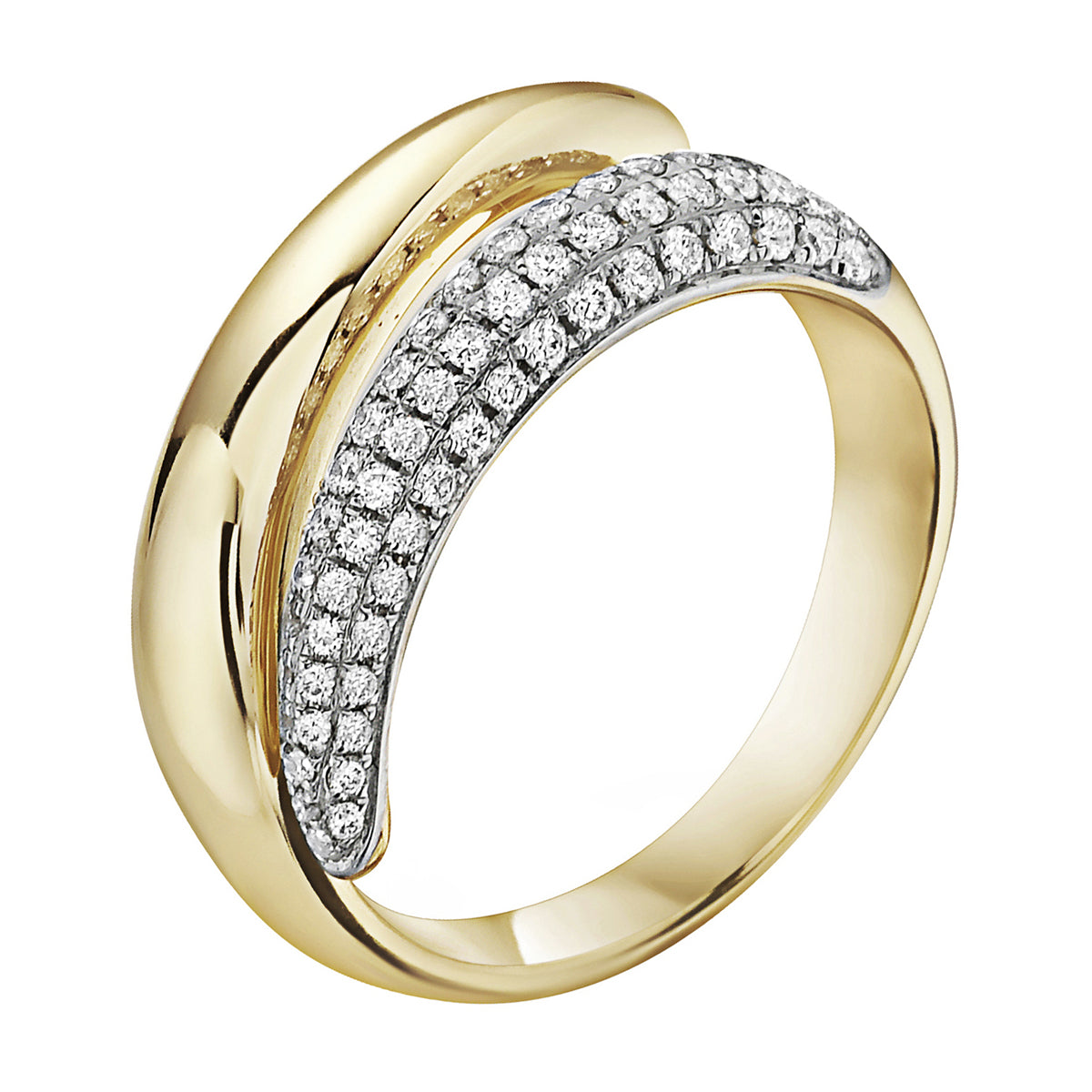 14K Yellow Gold Grip Ring, 0.42ct