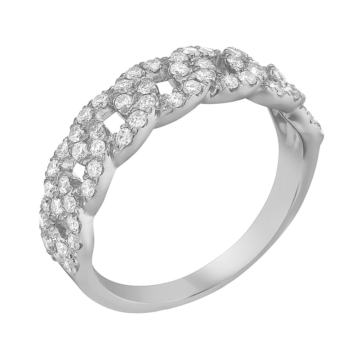 14K White Gold Diamond Ring, 0.55ct