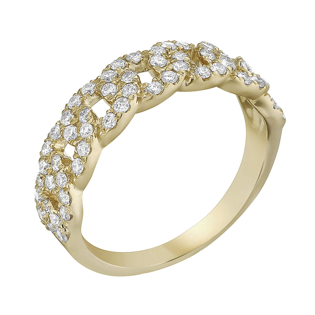 14K Yellow Gold Diamond Ring, 0.55ct