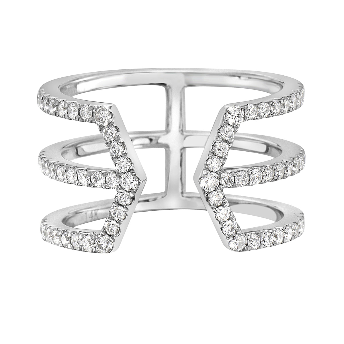 14K White Gold Diamond Ring