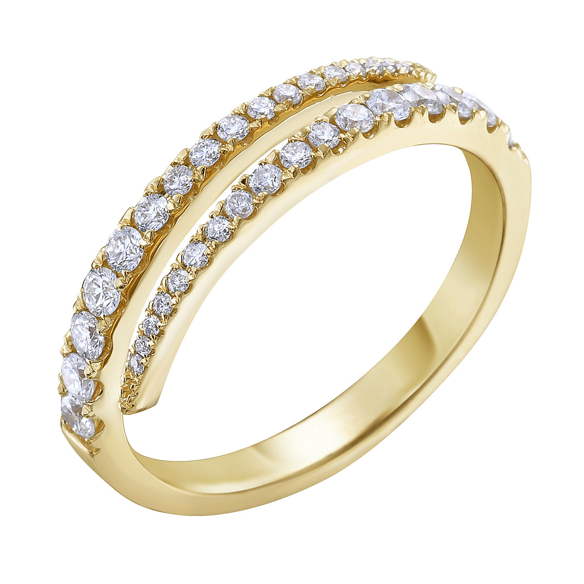 14K Yellow Gold Diamond Ring, 0.37ct