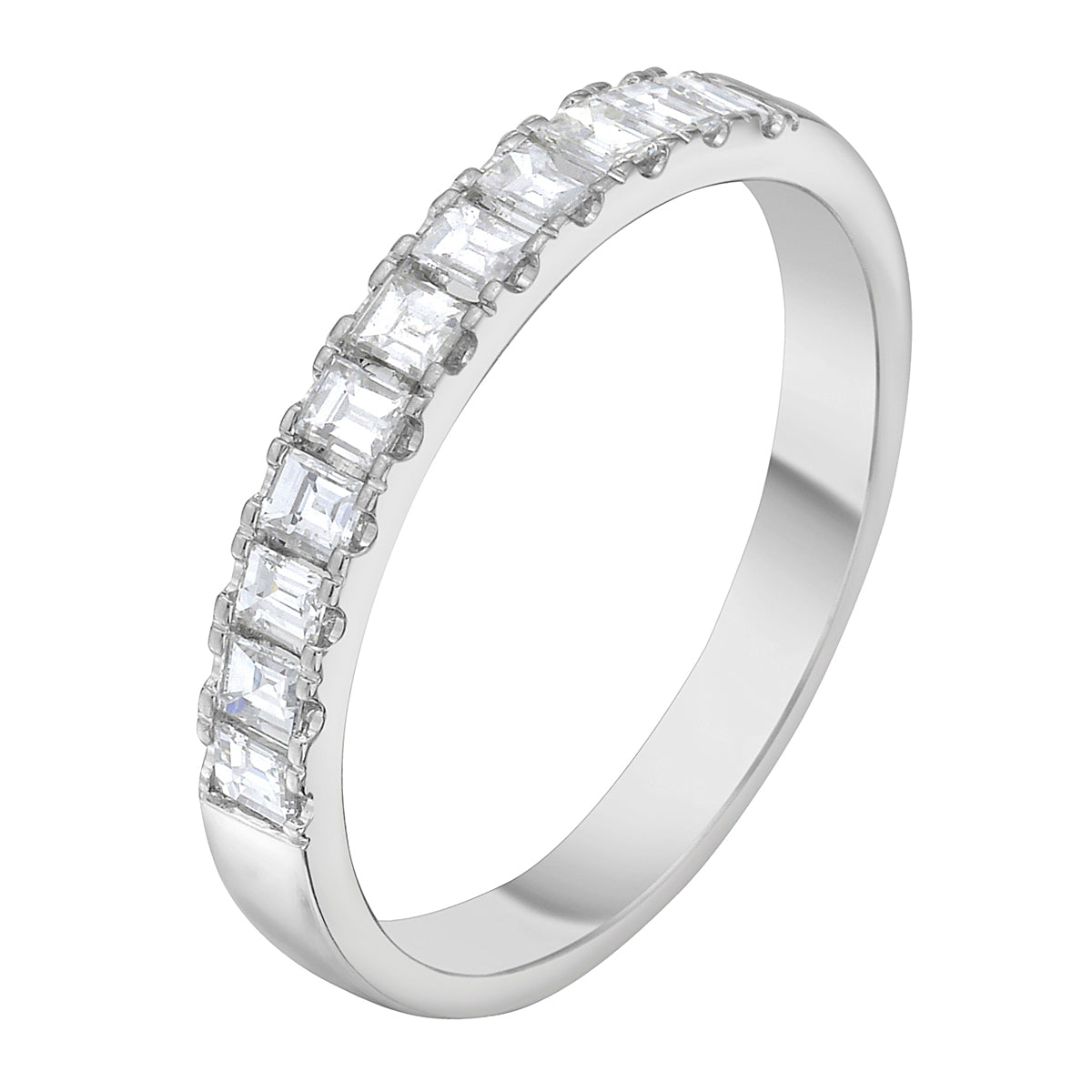 14K White Gold Diamond Ring, 0.56ct