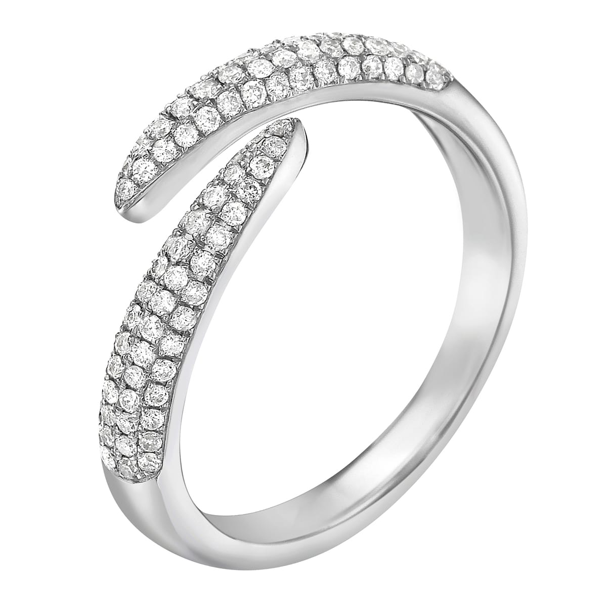 14K White Gold Diamond Ring, 0.37ct