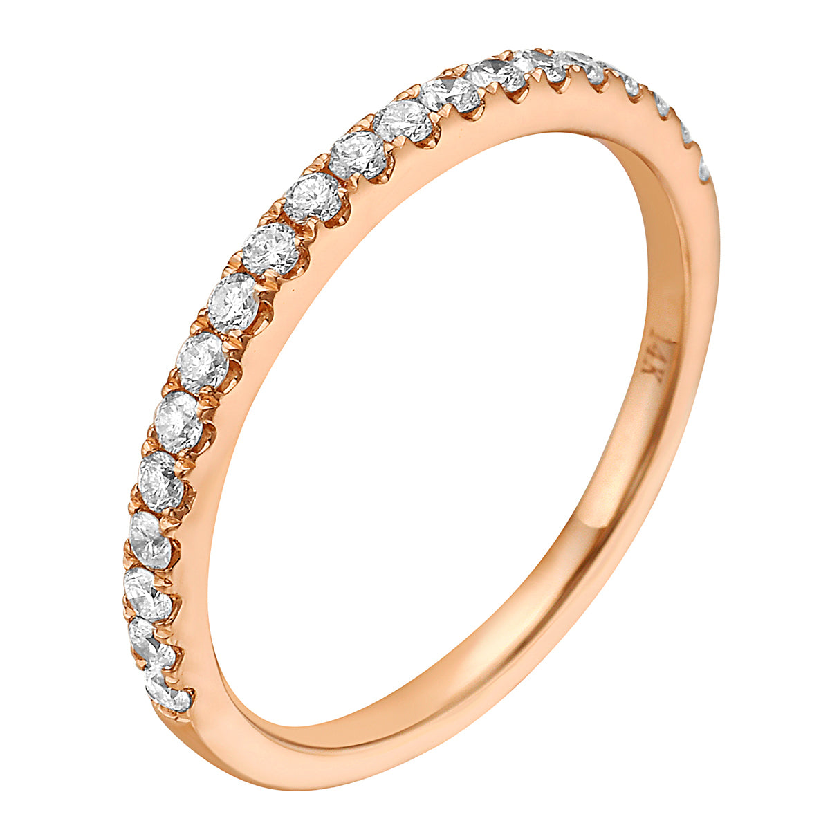 14K Rose Gold Diamond Ring, 0.28ct
