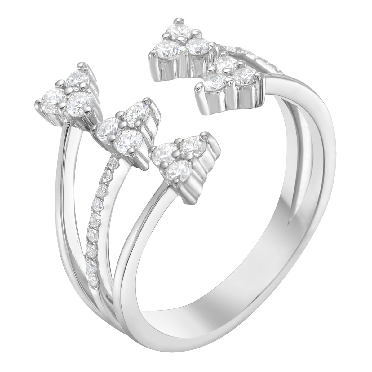 14K White Gold Diamond Ring, 0.42ct