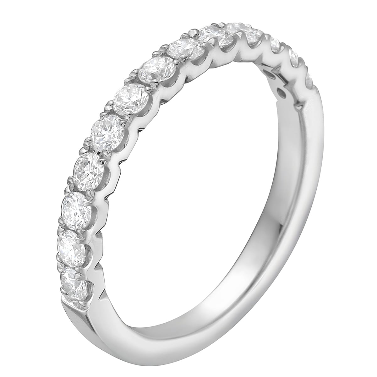 14K White Gold Diamond Ring, 0.56ct