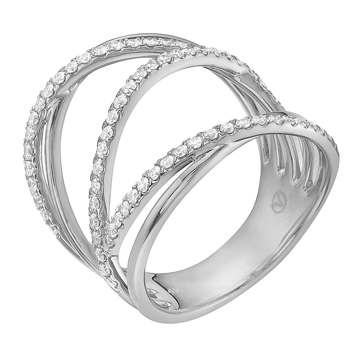 14K White Gold Diamond Ring, 0.60ct
