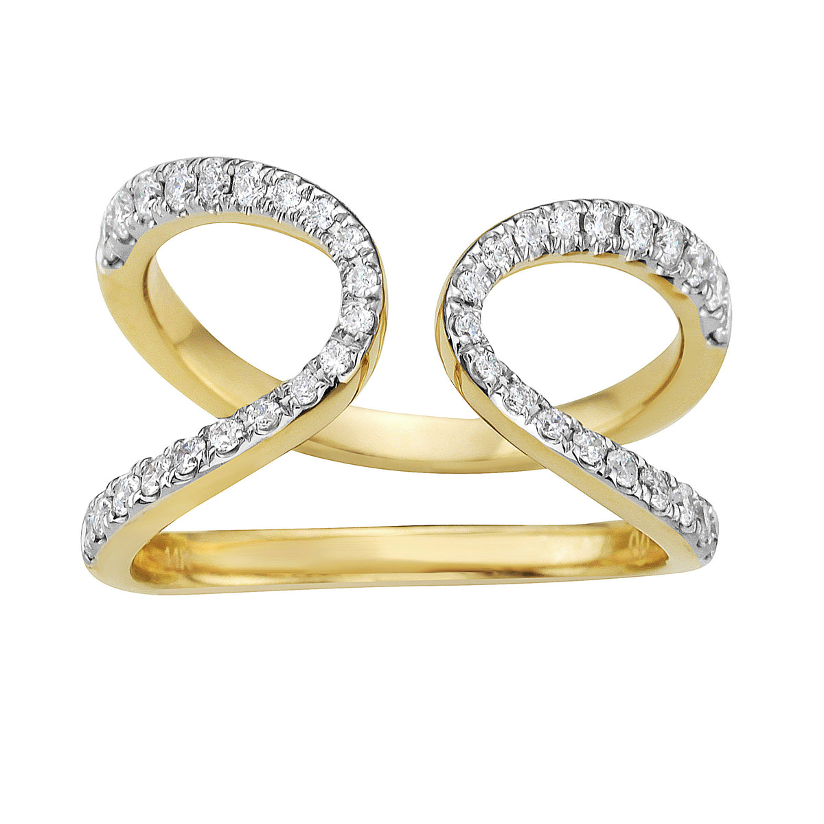 AR156412Y - Ring 14KY/3.9G 40RD-0.44CT