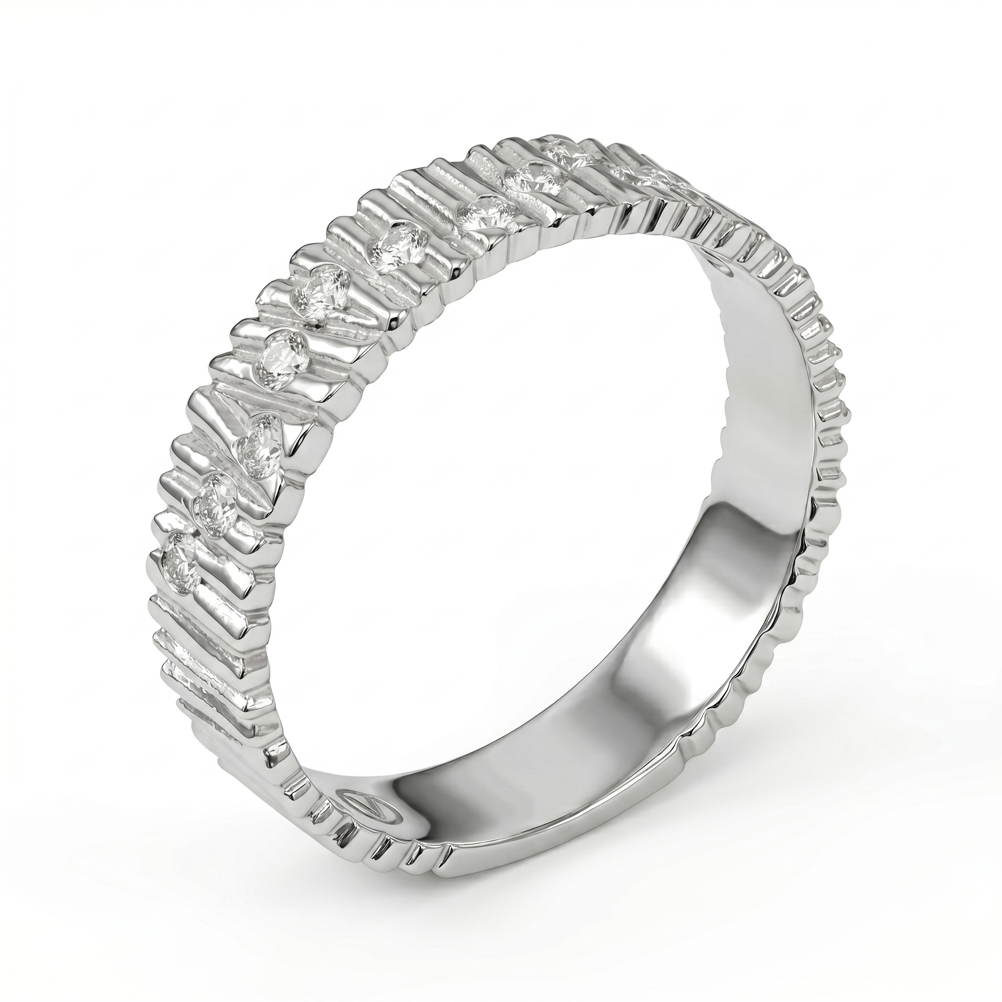 AR157095 - Ring 14KW/2.8G RD-0.12CT