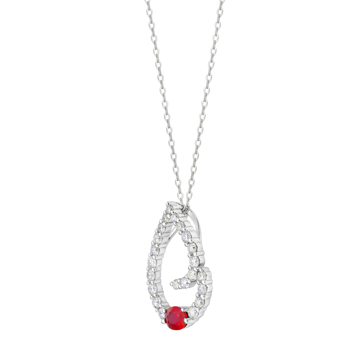 ARP155895 - Pendant 14KW/1.6G 1RUBY-0.42CT 22RD-0.66CT
