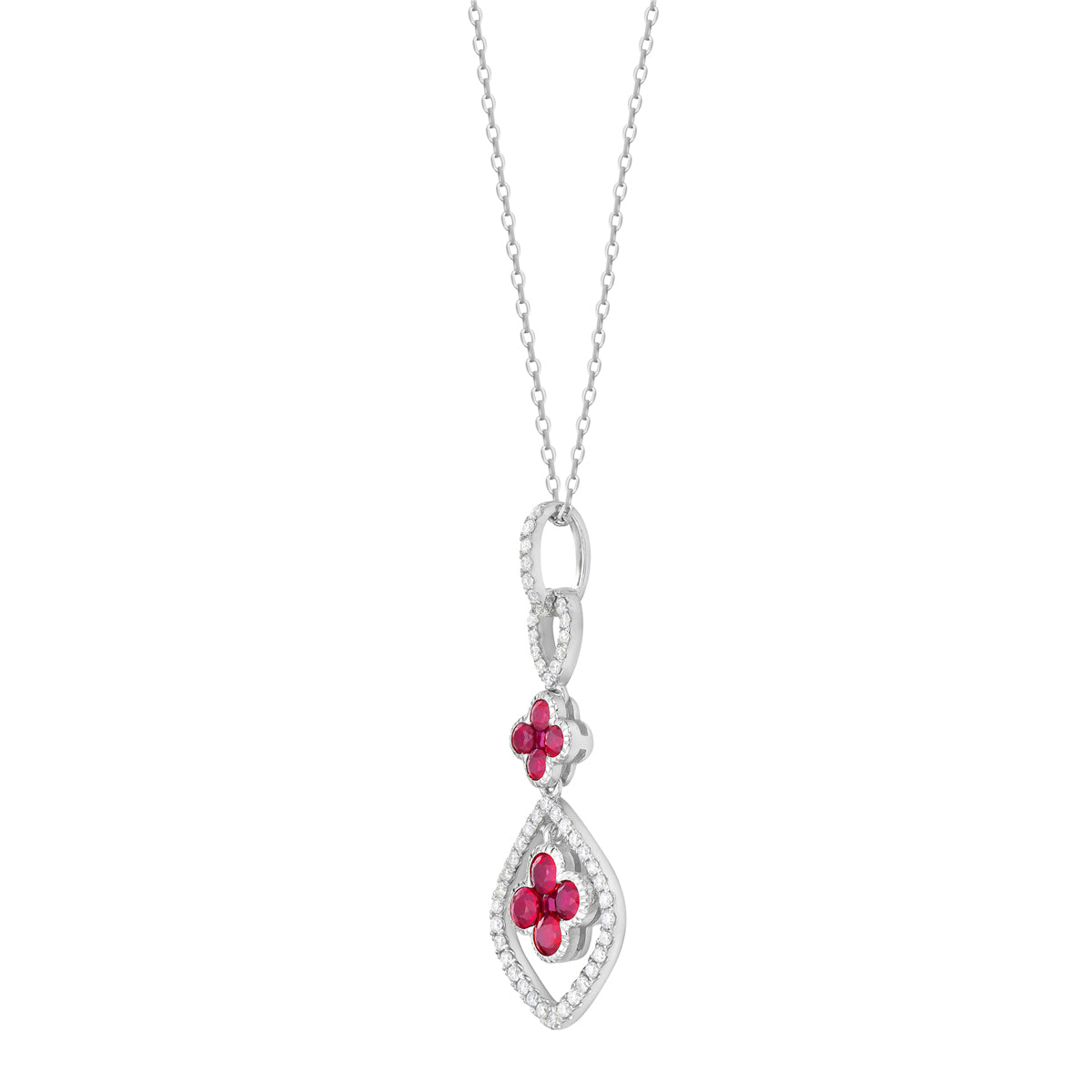 ARP155910 - Pendant 14KW/1.7G 10RUBY-0.63CT 48RD-0.22CT