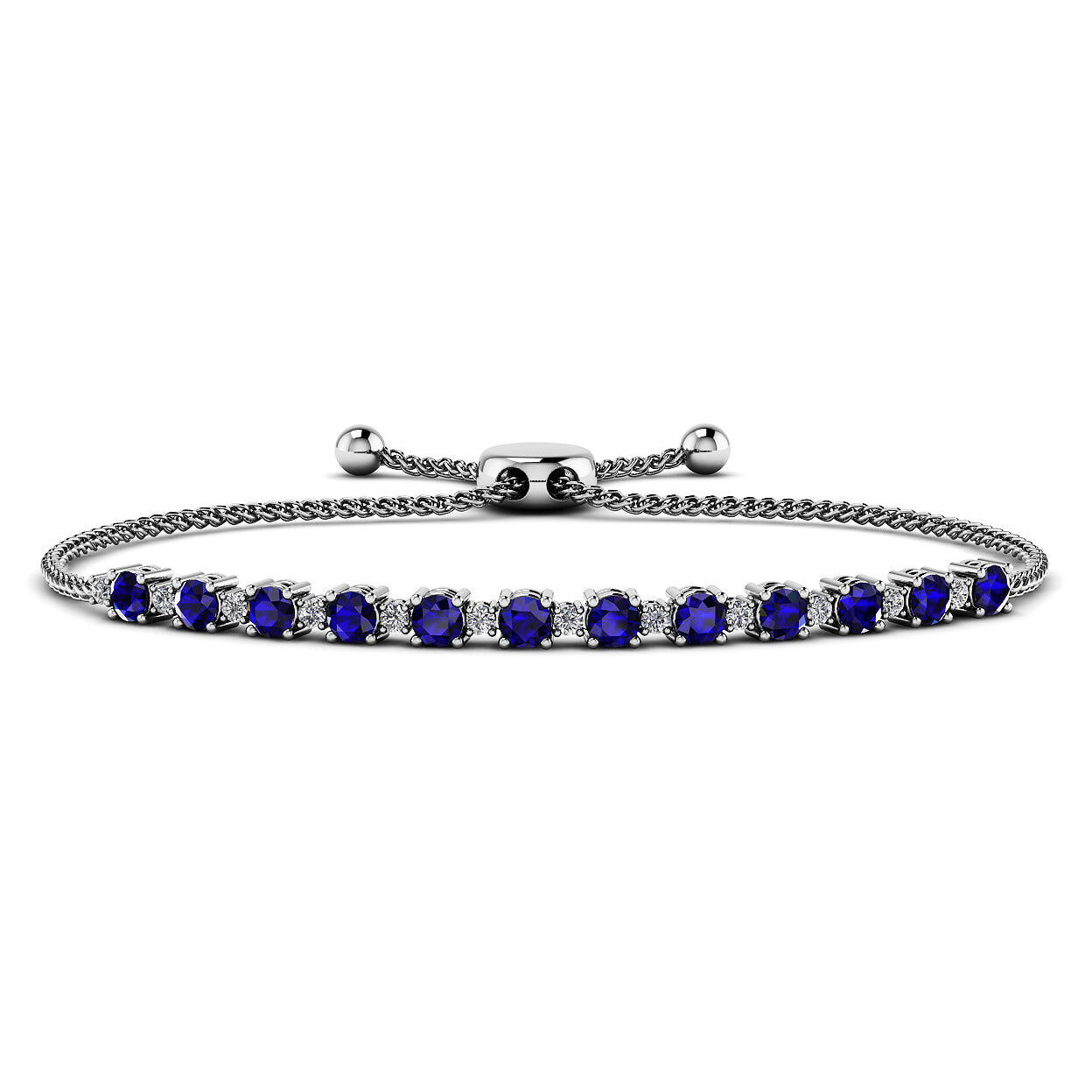 ASB154880B - Bracelet 14KW/9G 12SAPP-0.9CT 12RD-0.15CT