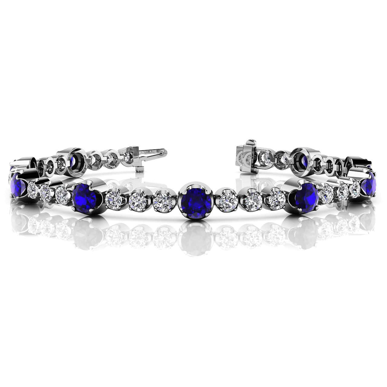 ASB154881 - Bracelet 14KY/12G 11SAPP-2.0CT 33RD-1.35CT