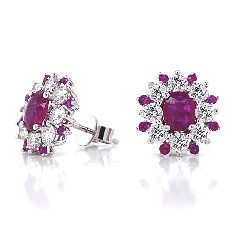 ASE154894P - Earrings 14KW/2.1G 2PSAPP-0.77CT 16PSAPP-0.15CT 16RD-0.96CT