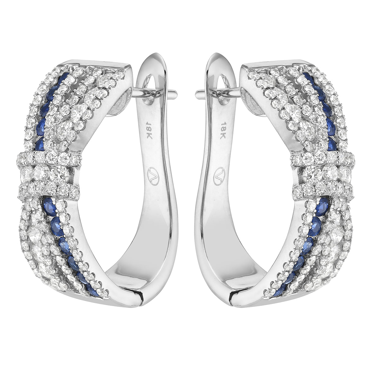 ASE156049 - Earring14KW/10.89G 188D-1.53CT 22SAPP-0.6CT