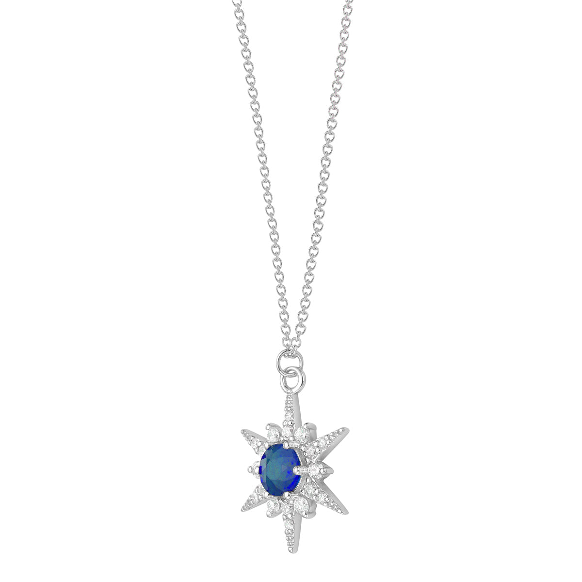 ASP155903 - Necklace 14KW/1.2G 1SAPP-0.58CT 6RD-0.13CT 12RD-0.14CT
