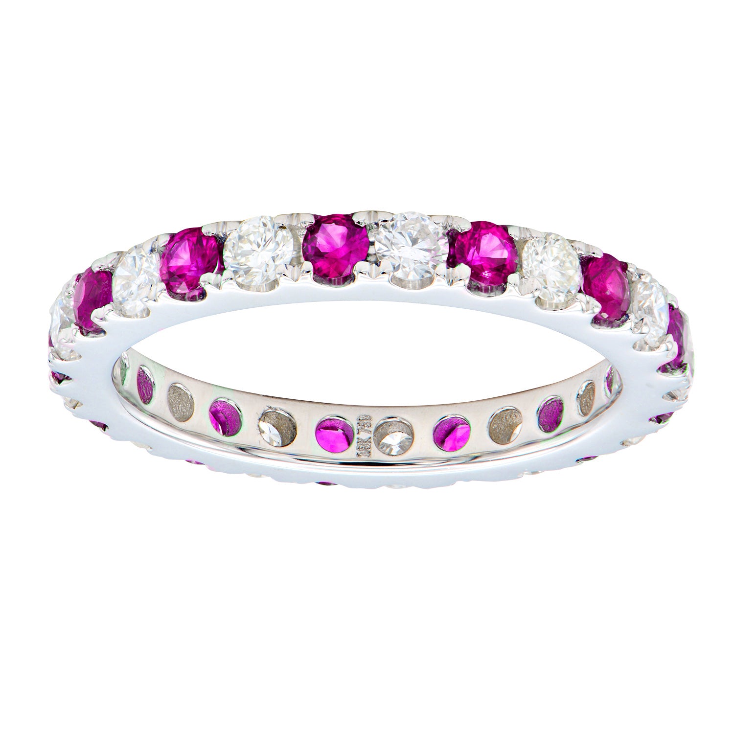 SR053984PB-5 - Ring 18KW/2.7G 13P.SAPP-0.76CT 13RD-0.67CT