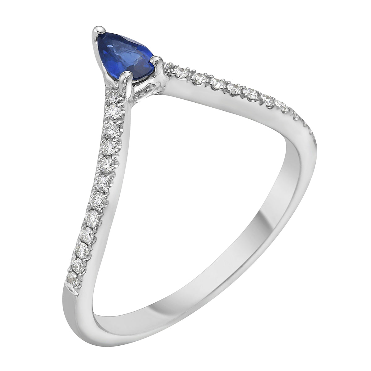 ASR156044 - Ring 14KW/1.9G 1SAPP-0.40CT 24RD-0.14CT