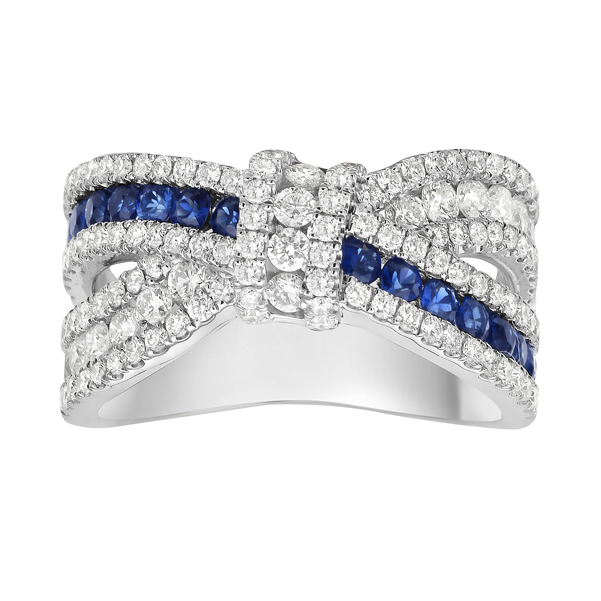 ASR156046 - Ring14KW/6.55G 134RD-1.19CT 15SAPP-0.53CT