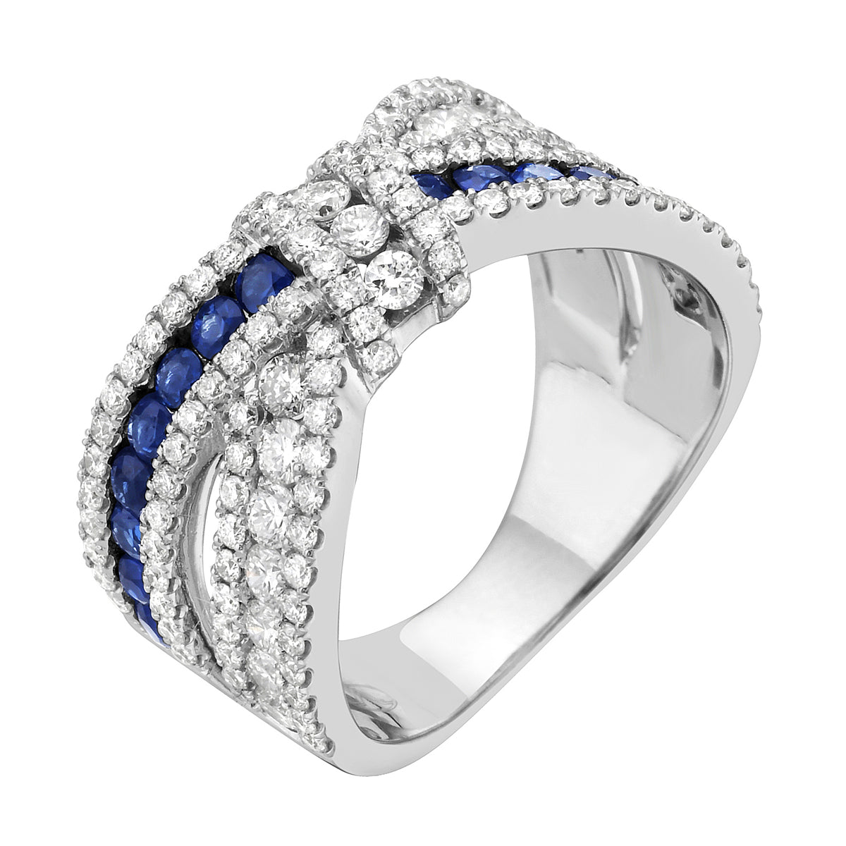 ASR156046 - Ring14KW/6.55G 134RD-1.19CT 15SAPP-0.53CT
