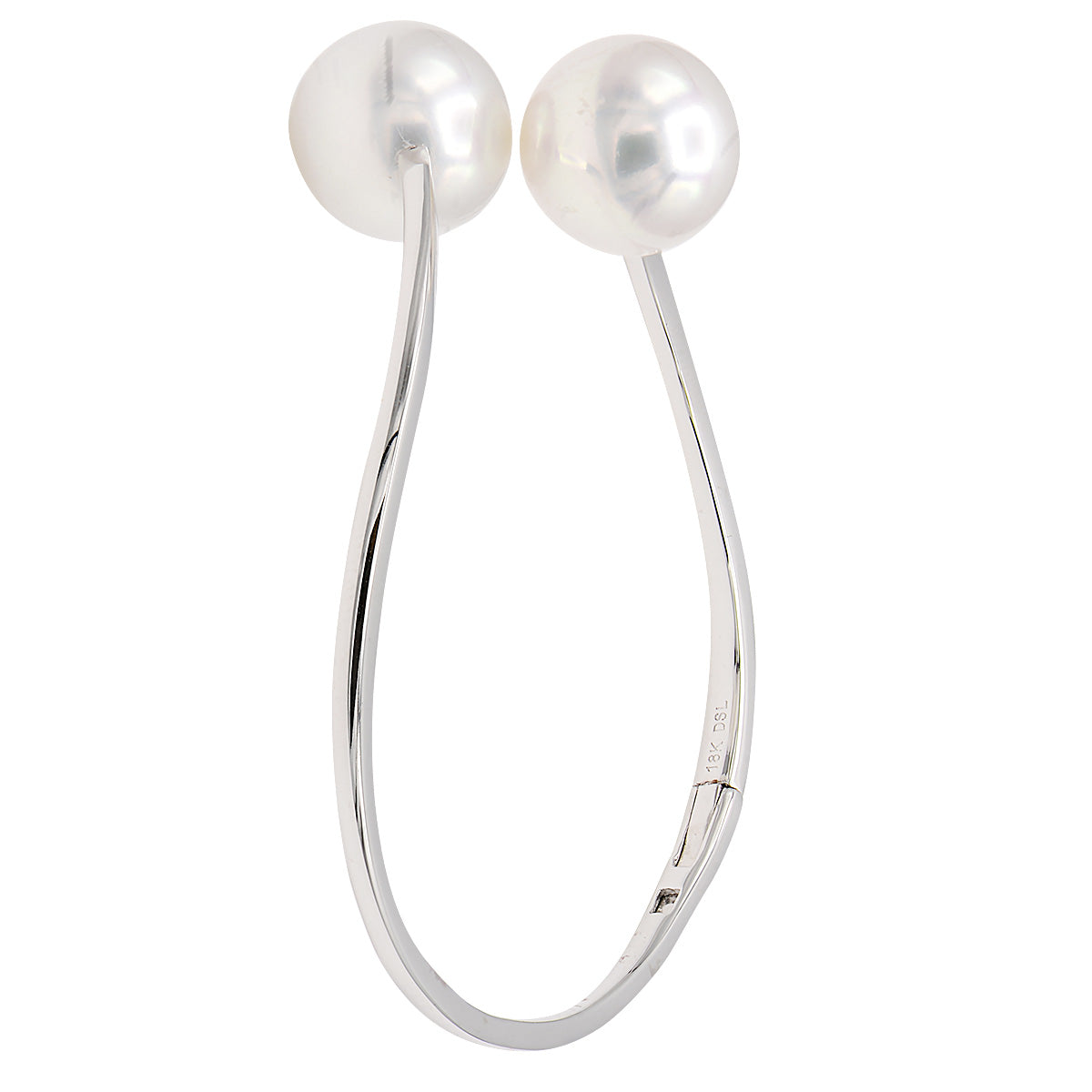 18K White Gold South Sea Pearl Bangle, 12-13mm