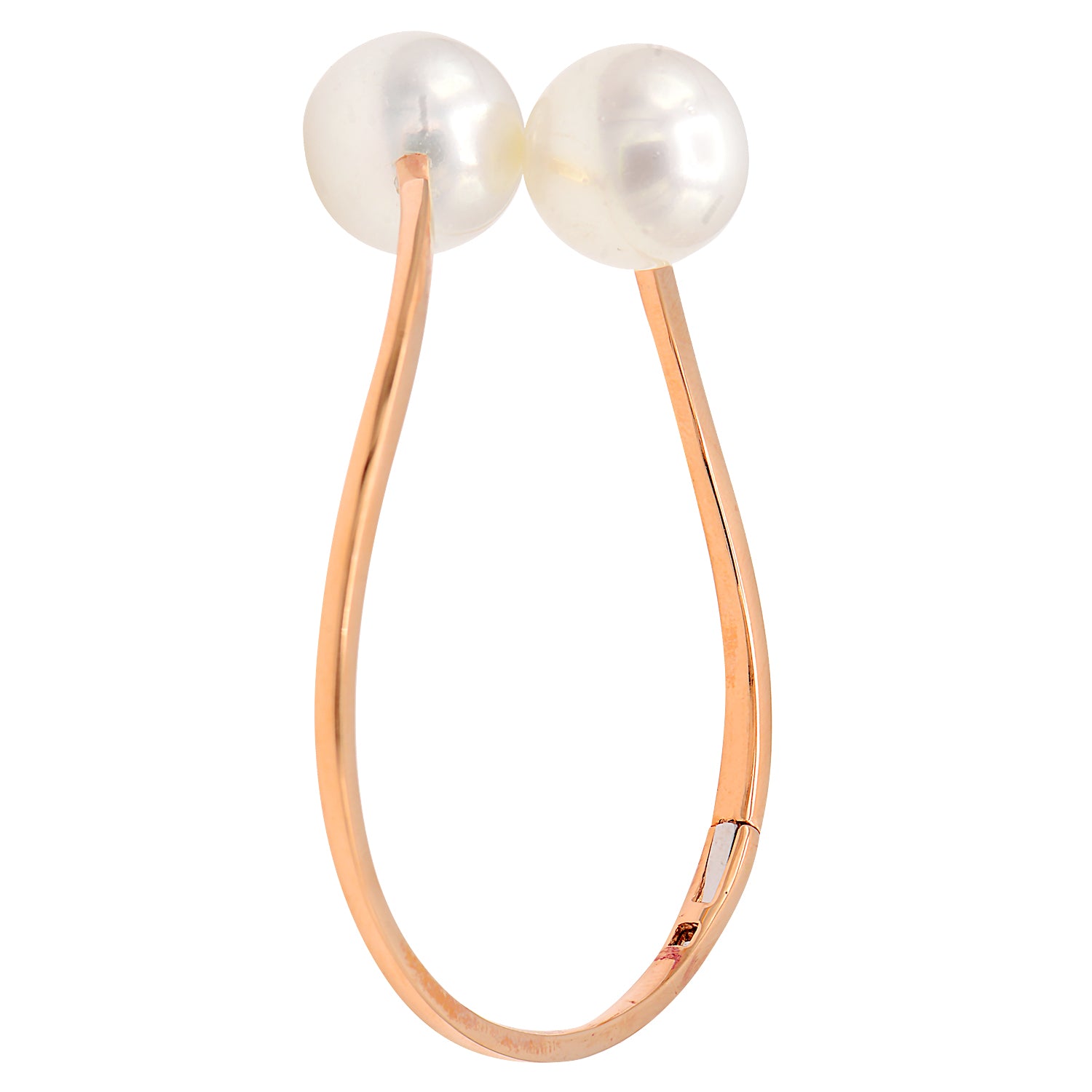 18K Rose Gold South Sea Pearl Bangle Bracelet, 12-13mm