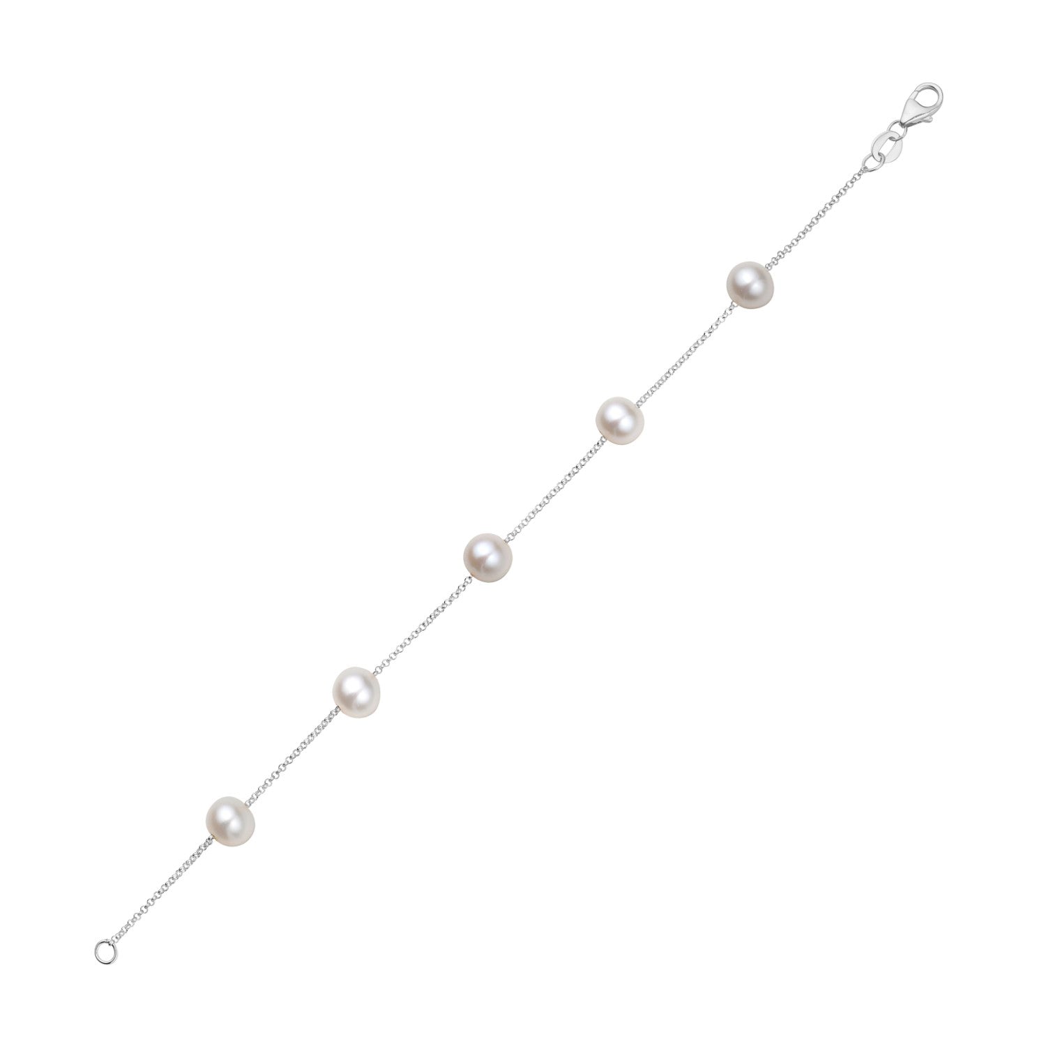 6-7mm Freshwater White Gold Tincup Bracelet