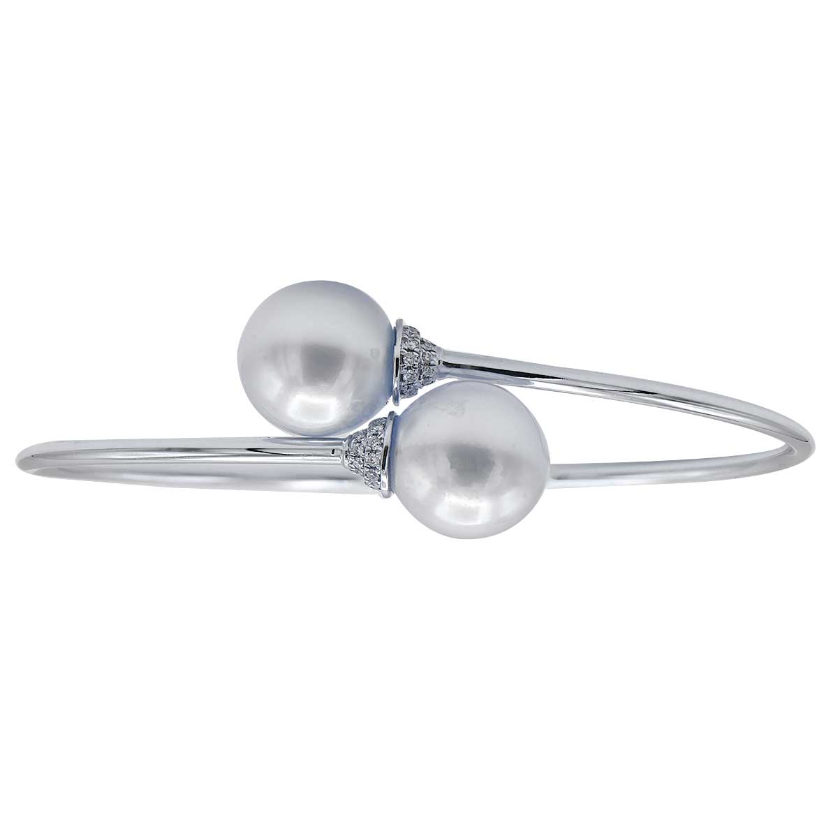 18KW White South Sea Pearl Bracelet, 11-12mm