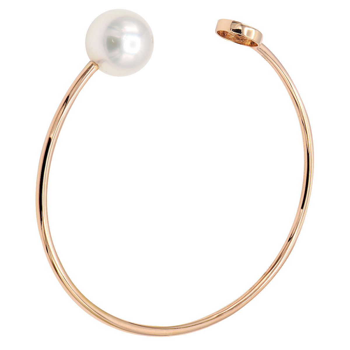18K Rose Gold South Sea Pearl Bracelet, 11-12mm, 0.13ct