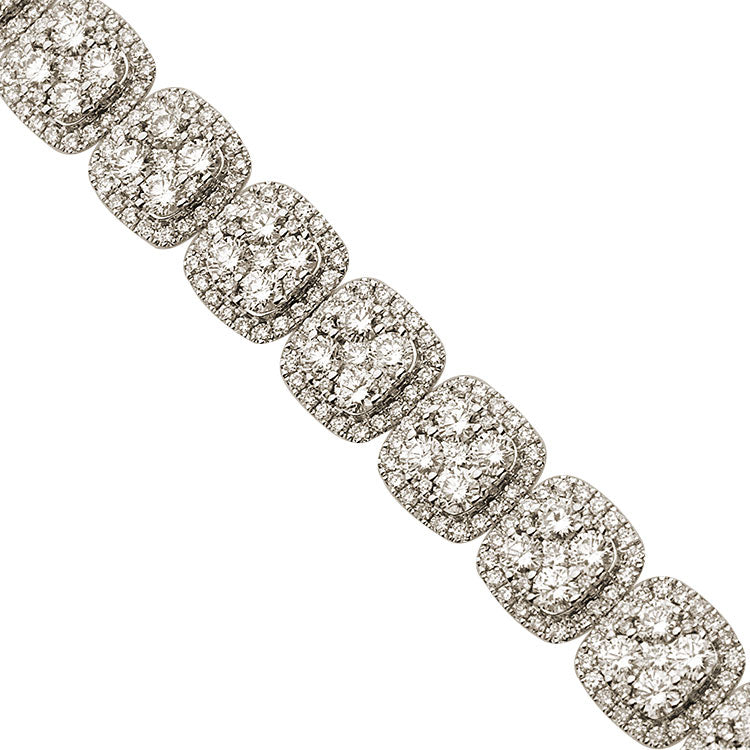 18K White Gold Diamond Bracelet, 10.78ct