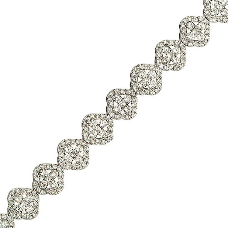 18K White Gold Diamond Bracelet, 5.34ct