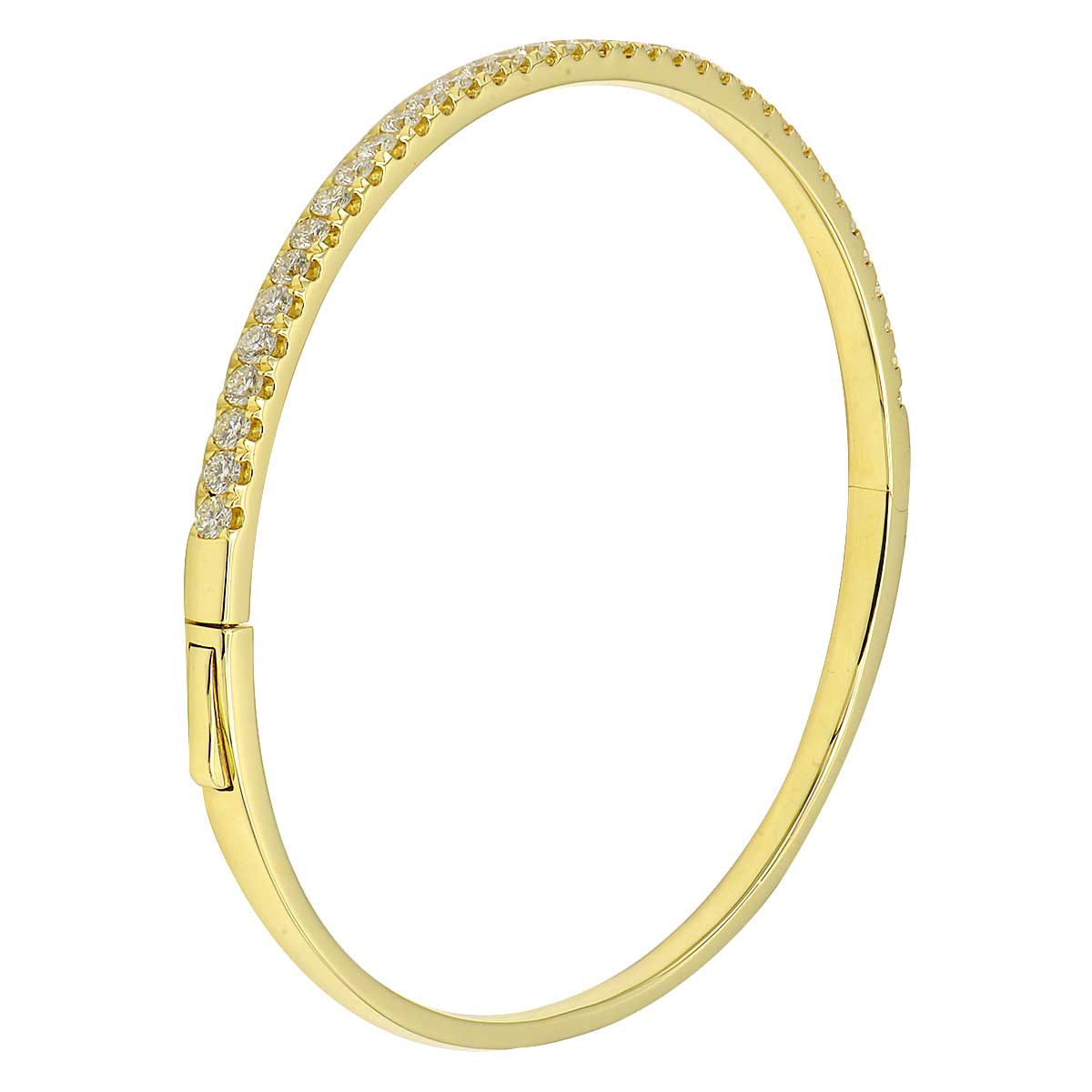 18K Yellow Gold Diamond Bangle, 1.81ct