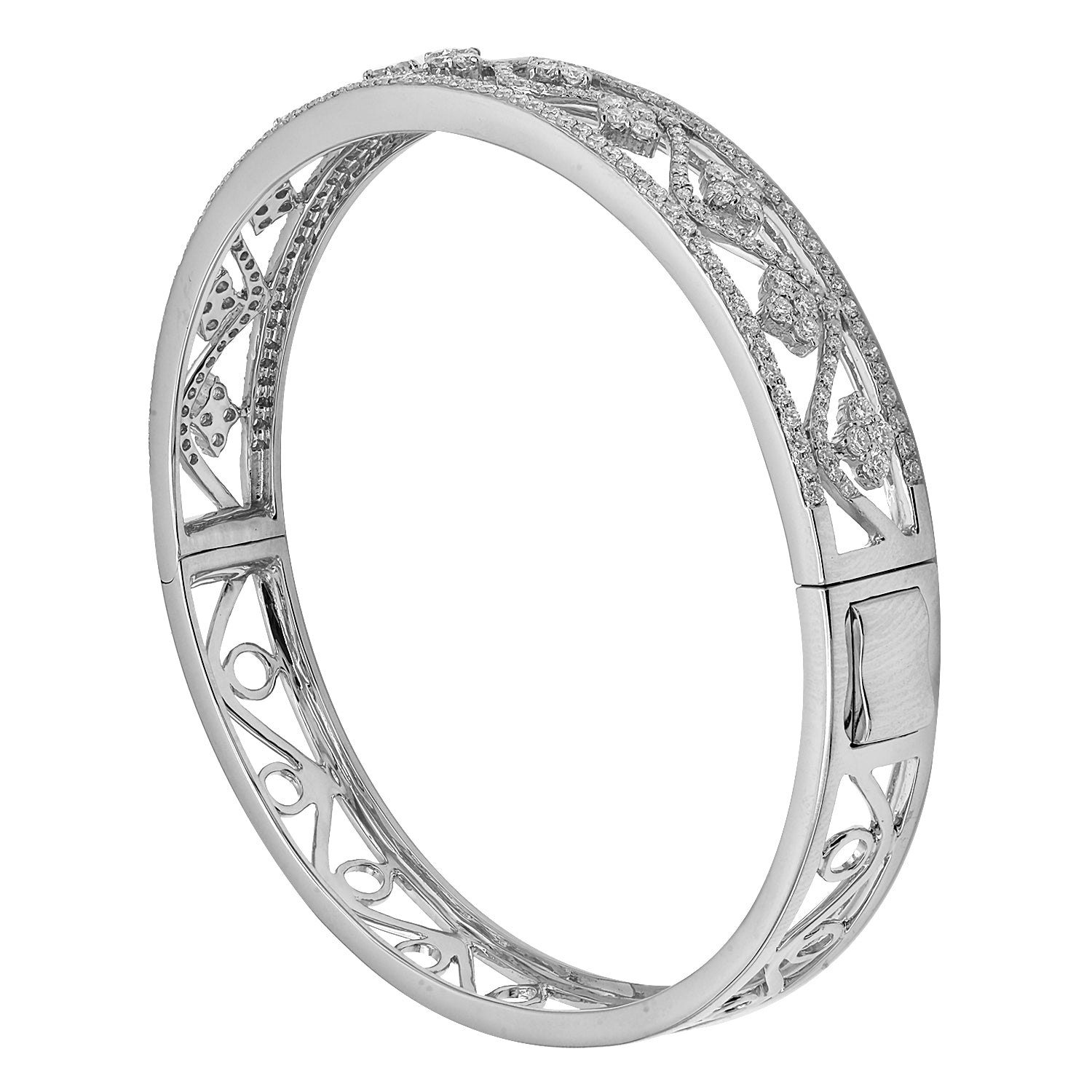 18K White Gold Diamond Bracelet, 1.8ct