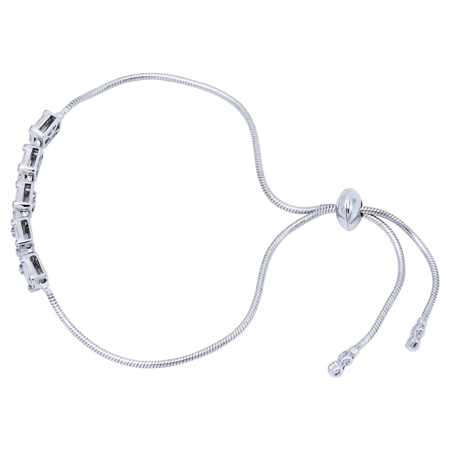 18K Yellow Gold Baguette Illusion Bracelet, 0.92ct