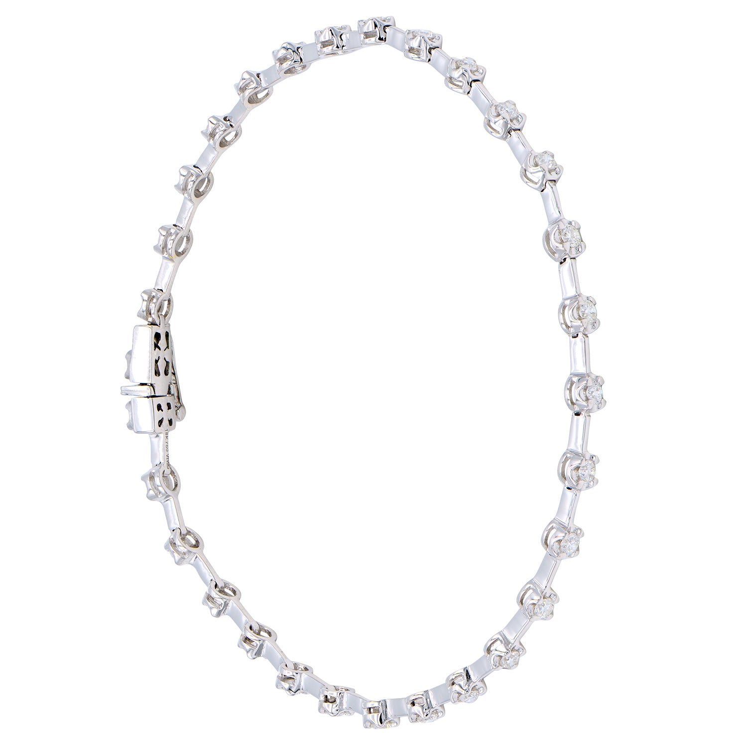 18K White Gold Diamond Bracelet, 0.96ct