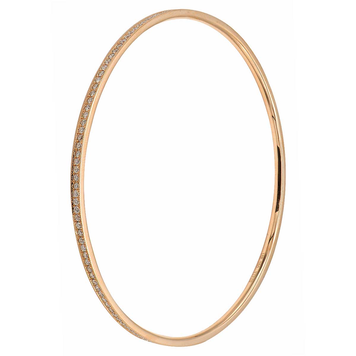 18K Rose Gold Diamond Bangle, 1.44ct