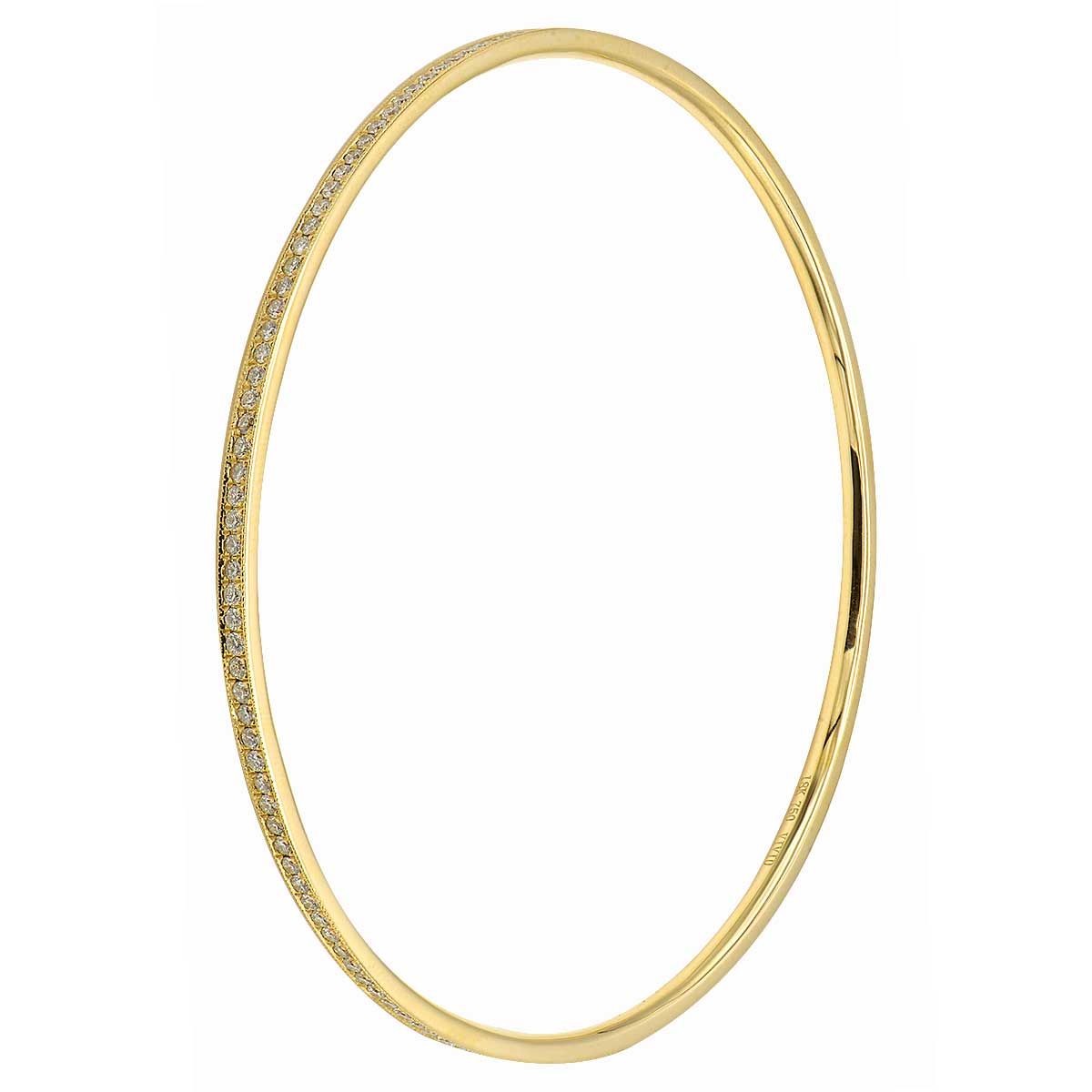18K Yellow Gold Diamond Bangle, 1.44ct